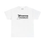 White athletic tee featuring 'Homegrown in the Northwest' and a rugged axe graphic.