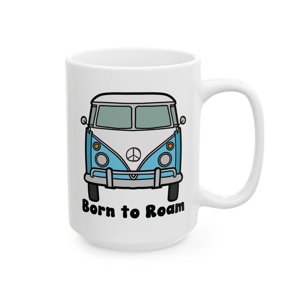 Born to Roam in my Breadloaf Bus Ceramic Coffee Mug