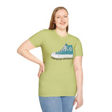Kickin’ It in the 360 Vancouver T Shirt featuring a Converse hi top and stylish evergreen design.