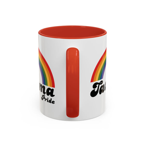 Retro Rainbow Tacoma Pride Ceramic Coffee Mug