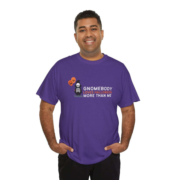 Gnomebody Loves Halloween More Than Me Athletic Tee