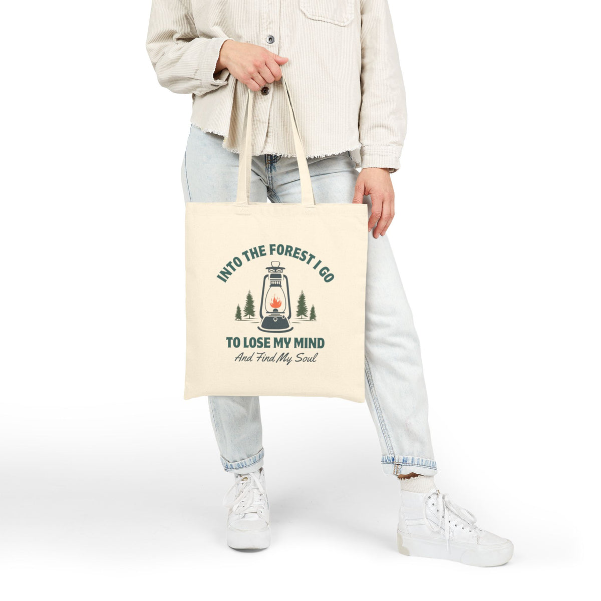 Into the Forest I Go to Lose My Mind Cotton Canvas Tote Bag