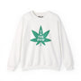 I (Weed) the PNW cozy sweatshirt featuring a green marijuana leaf graphic, perfect for Pacific Northwest lovers.