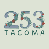253 Florals Tacoma Weekender Bag design featuring floral elements and Tacoma's area code 253.