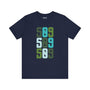 Five-Oh-Nine Pop Premium Soft Tee featuring bold stacked 509 design in vibrant greens and blues.