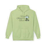 Keep Vancouver Beard Hoodie in light green featuring a vintage bearded icon design.