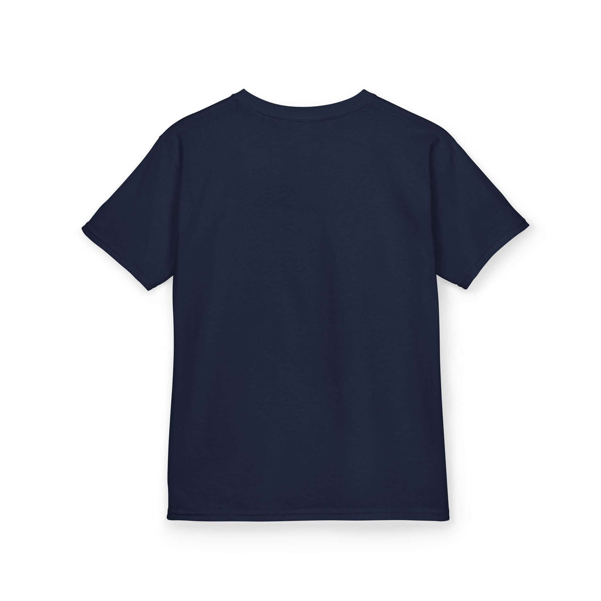Back view of Bear's Big Northwest Adventure heavy cotton kids' tee in navy blue, perfect for outdoor explorers.