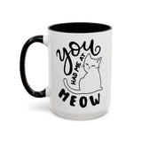 You Had Me at Meow Mug featuring a minimal cat design and hand-lettered text, perfect for cat lovers.