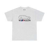 Wagon Life is the Best Life Athletic T-Shirt featuring BMW F31 wagon silhouette design, perfect for car enthusiasts and classic wagon fans.