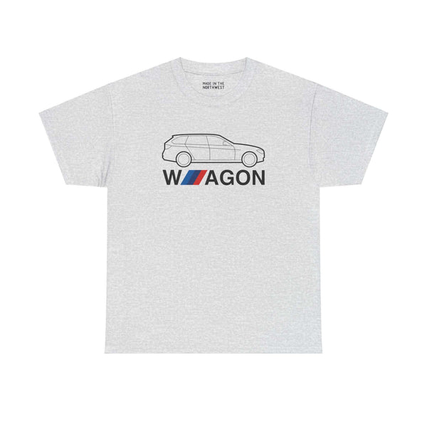 Wagon Life is the Best Life Athletic T-Shirt featuring BMW F31 wagon silhouette design, perfect for car enthusiasts and classic wagon fans.