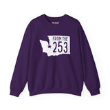 Purple sweatshirt with 