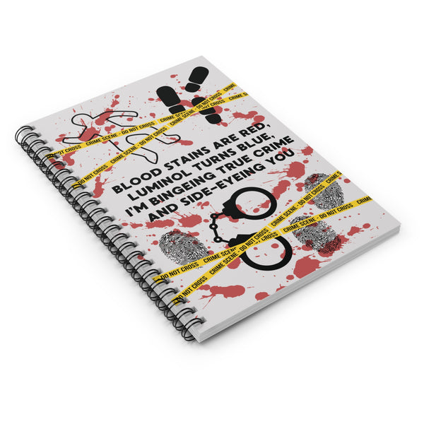My Ode to True Crime Spiral Notebook