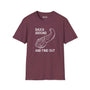 Shuck Around and Find Out Softstyle T-Shirt featuring a razor clam graphic and playful PNW coastal design.