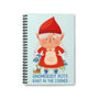 Gnomebody Puts Baby in the Corner Spiral Notebook featuring a cute female gnome illustration and playful design.