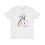 Vancouver Pride tee with rainbow lettering and George Washington in rainbow glasses, celebrating inclusivity and heritage.