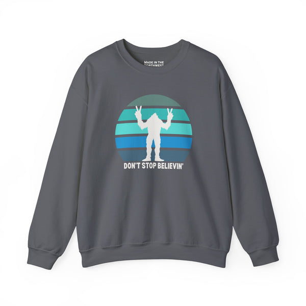 Don't Stop Believin' Bigfoot Heavy Blend Classic Sweatshirt