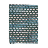 Highway Hideaway Class A Motorhome Lightweight Cozy Blanket with repeating motorhome pattern.