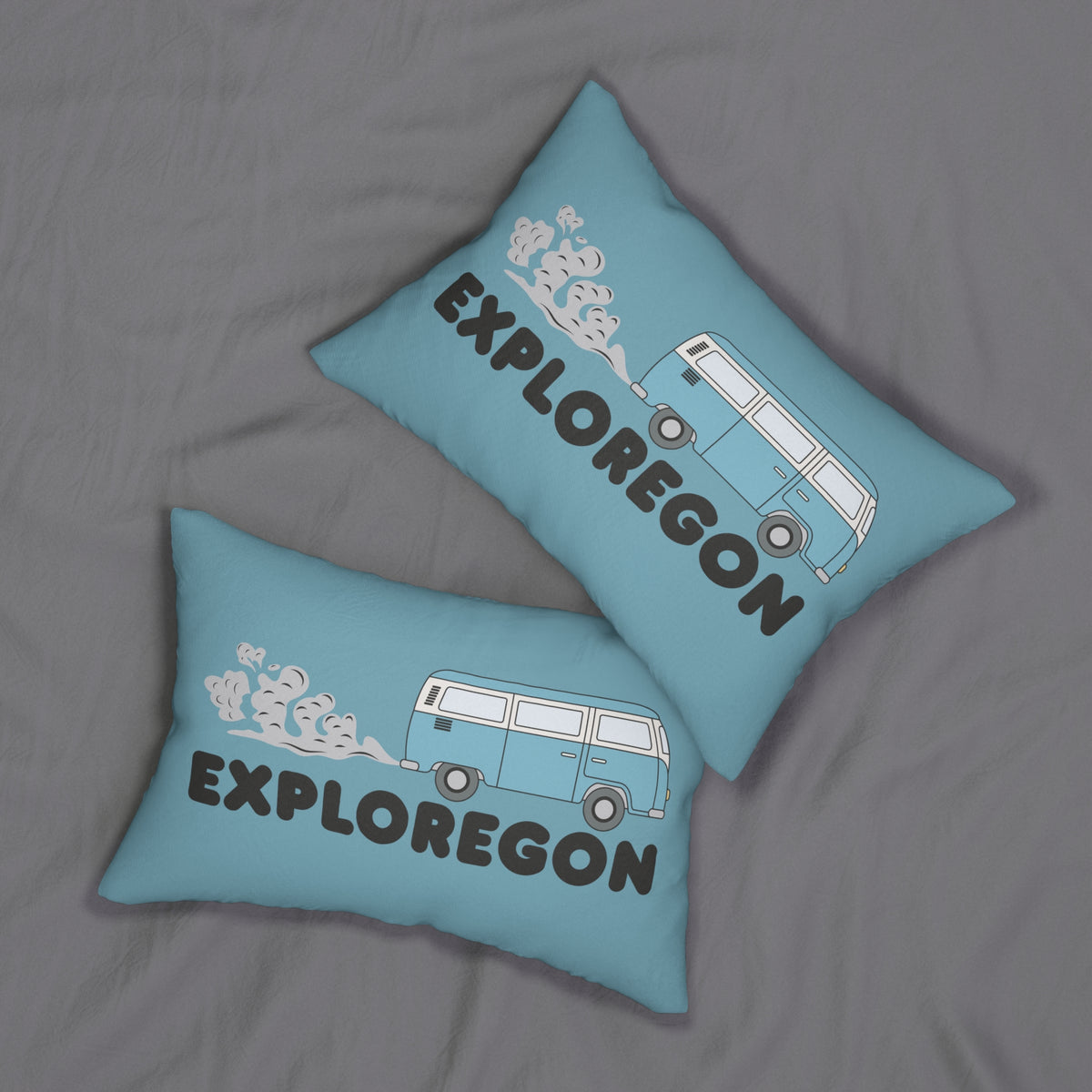 Exploregon Adventure Van Lumbar Accent Pillow