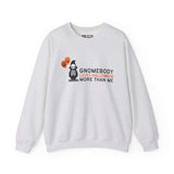 Halloween sweatshirt with skeleton gnome and balloons, 