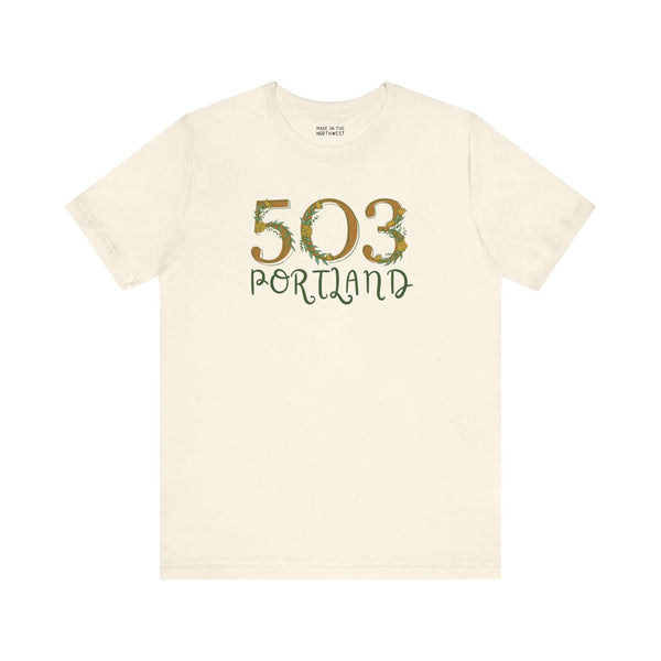 503 Floral Area Code Premium Soft Tee