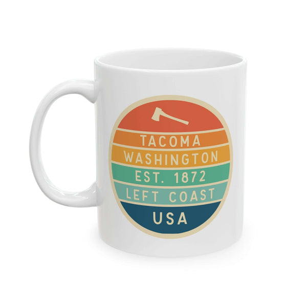Left Coast Retro Tacoma Ceramic Coffee Mug