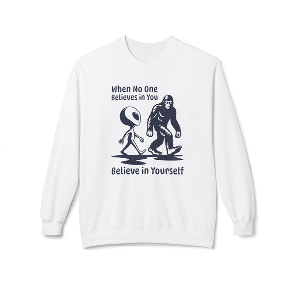 Believe in Yourself Bigfoot Alien Softstyle Midweight Sweatshirt