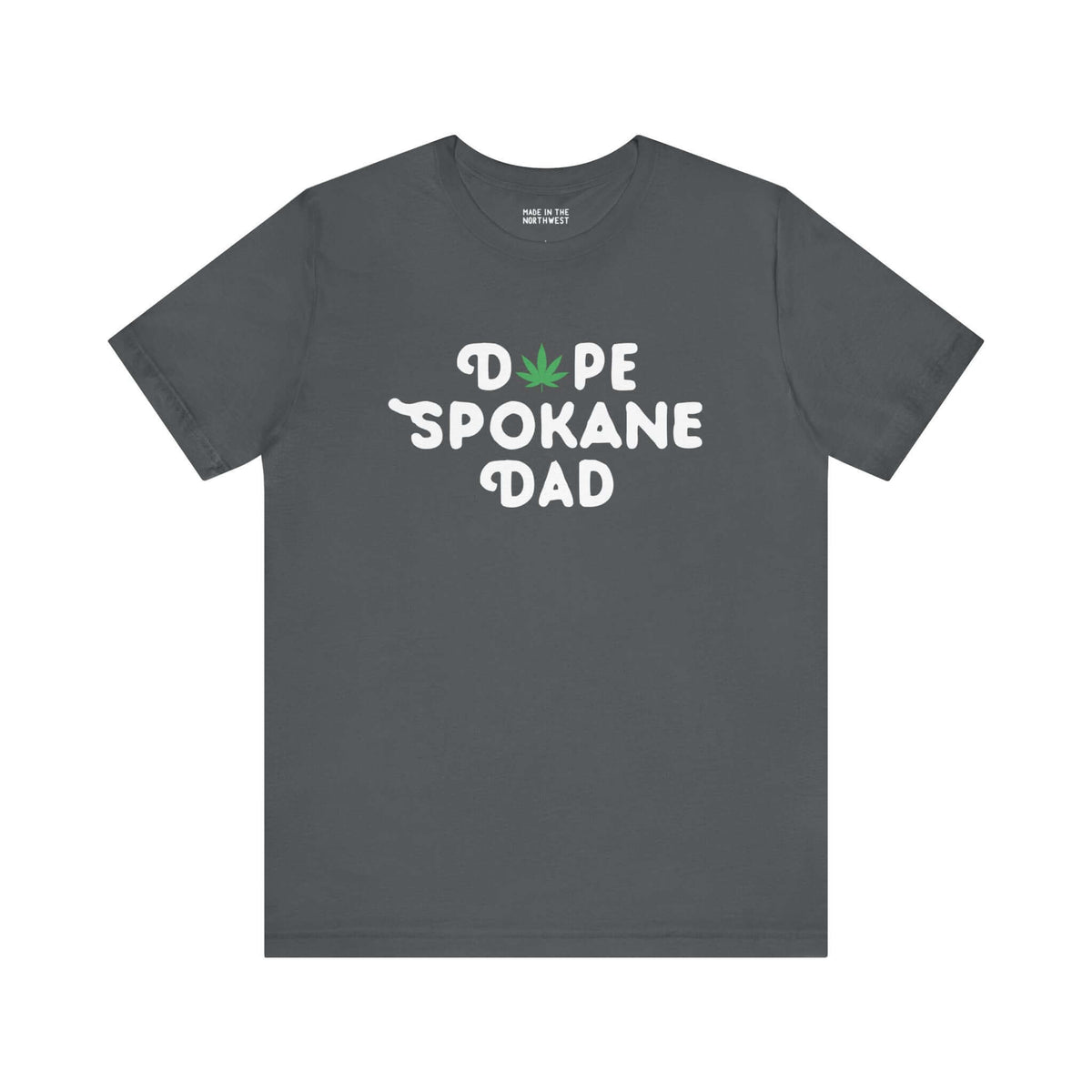 "Dope Spokane Dad Soft Tee with Marijuana Leaf, Lilac City Style"