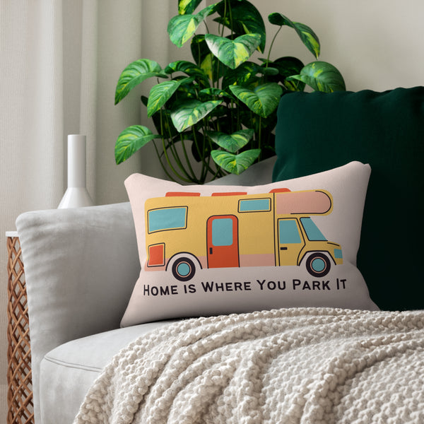 Home is Where You Park It Adventure Lumbar Accent Pillow