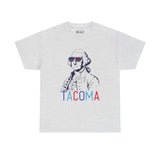 Patriotic George Washington Tacoma tee with USA sunglasses, perfect for Fourth of July celebrations.