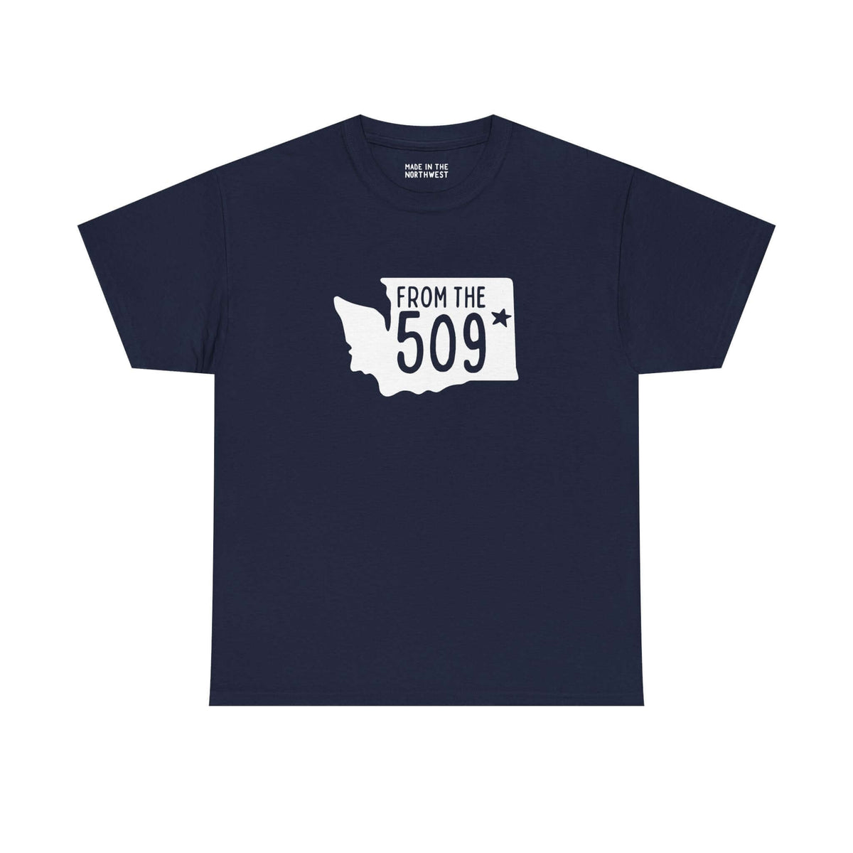 Navy blue From the 509 Washington State athletic tee featuring Spokane star design.