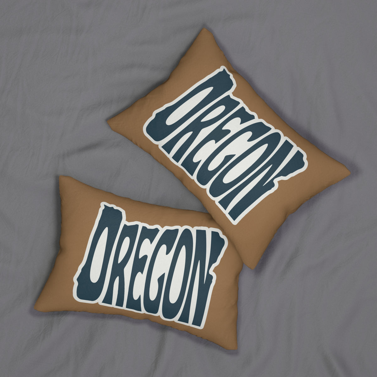 Oregon State of Mind Typography Lumbar Accent Pillow
