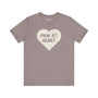 Premium soft tee with map heart design and 'PNW AT HEART' text for Pacific Northwest pride.