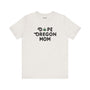 Dope Oregon Mom premium soft tee featuring a green marijuana leaf in place of the 'O' in Dope.