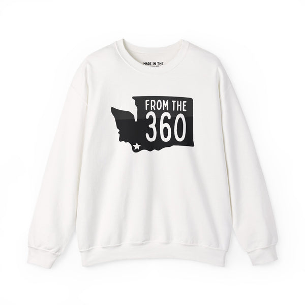 From the 360 Vancouver cozy sweatshirt featuring Washington state silhouette and local pride text.