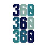 360 Area Code Coffee Tumbler design featuring the 360 area code in various blue tones.