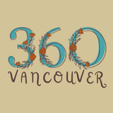 360 Floral Area Code design featuring elegant lettering with roses, showcasing Vancouver pride.