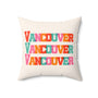 Bold and Bright Vancouver Trio Colorful Square Accent Pillow