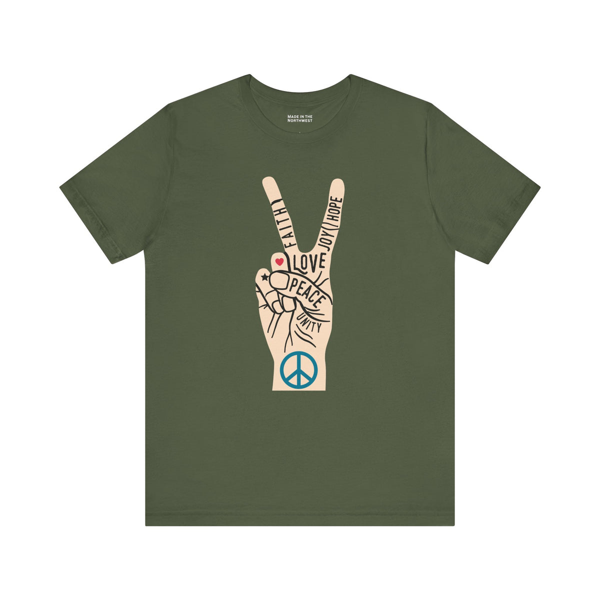 Power in Peace Hand Premium Soft Tee