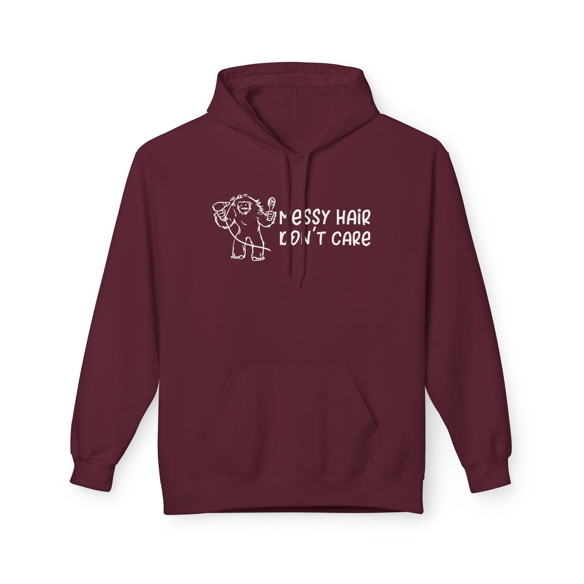 Messy Hair Don't Care Bigfoot Premium Midweight Hoodie