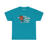 Teal athletic tee with humorous 