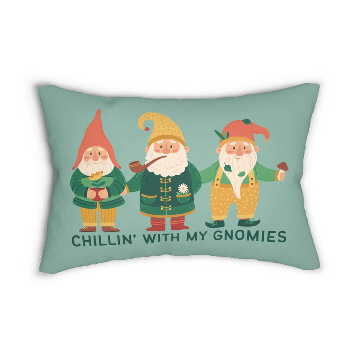 Chillin' with My Gnomies Lumbar Accent Pillow