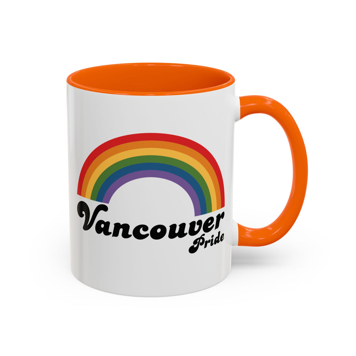 Retro Rainbow Vancouver Pride Ceramic Coffee Mug