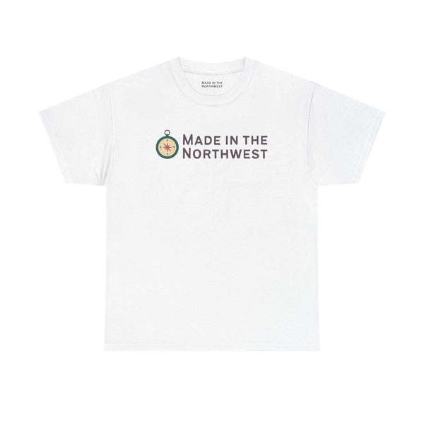 Made in the Northwest T Shirt with compass logo, perfect for showcasing Pacific Northwest pride.