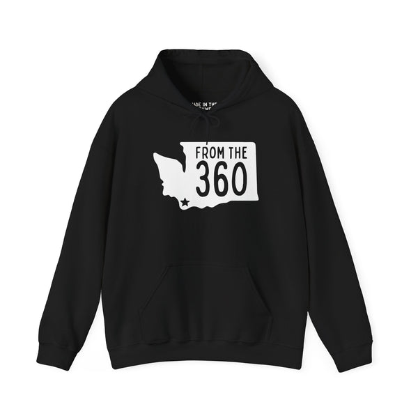 From the 360 cozy hoodie featuring Washington state silhouette, perfect for showing local pride in Vancouver.