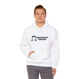 White Vantucky Proud hoodie featuring Rusty McCoy design, showcasing resilience and community spirit.