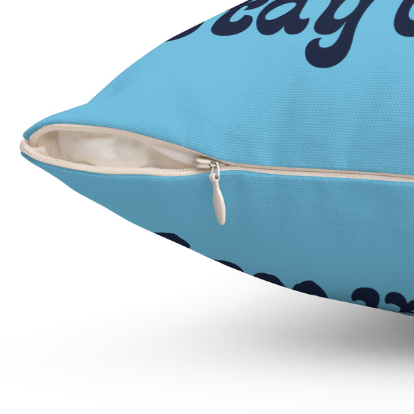 Stay Groovy Peace Flower Square Accent Pillow
