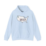 Light blue hoodie with 
