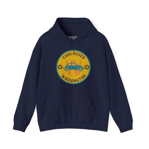 Vancouver VW Classics Beetle Hoodie with vintage car design, perfect for Volkswagen Beetle enthusiasts and retro style lovers.