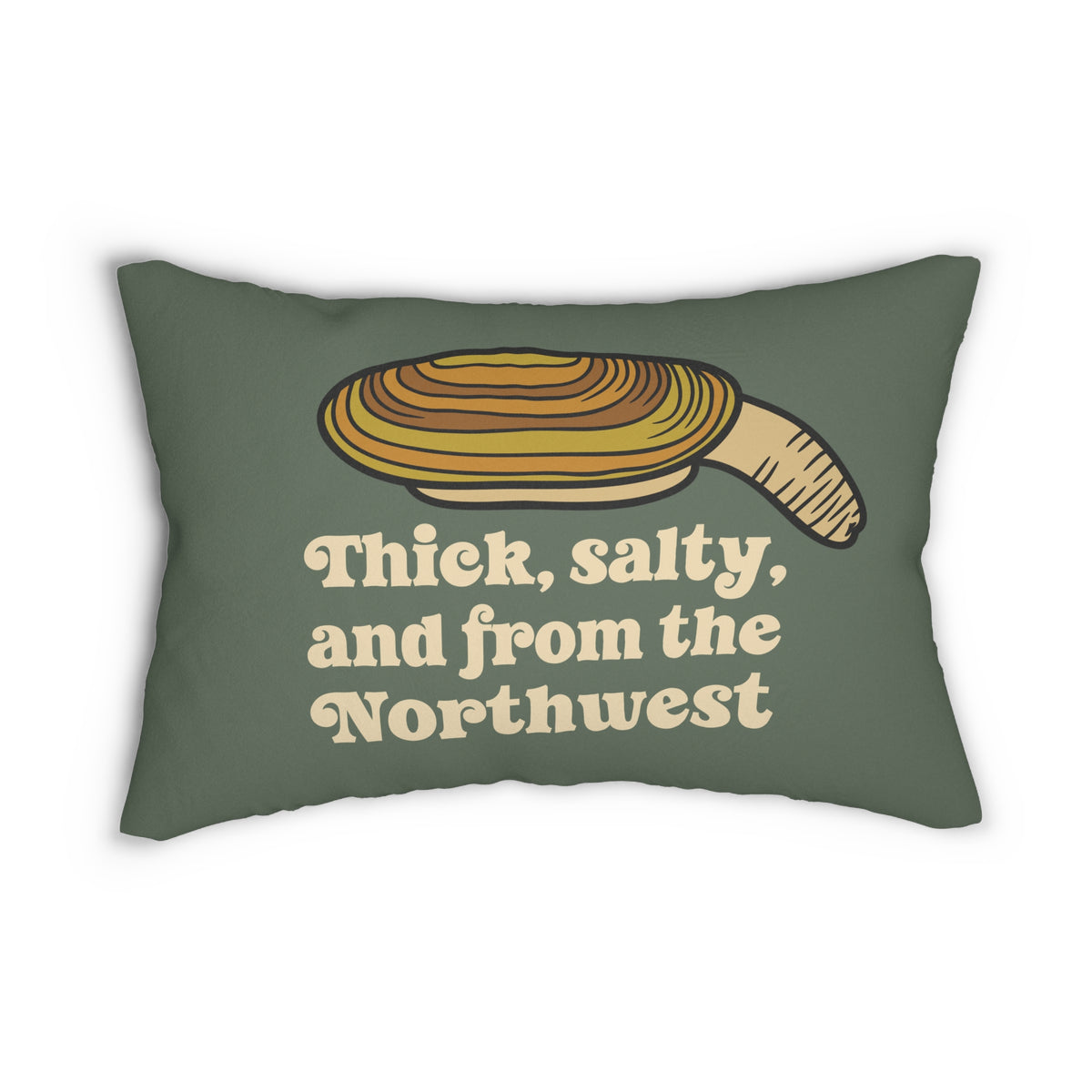 Thick & Salty Northwest Geoduck Clam Lumbar Accent Pillow