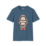 Gentleman of the Woods Bigfoot Softstyle T-Shirt featuring a classy Sasquatch with glasses and bowtie.